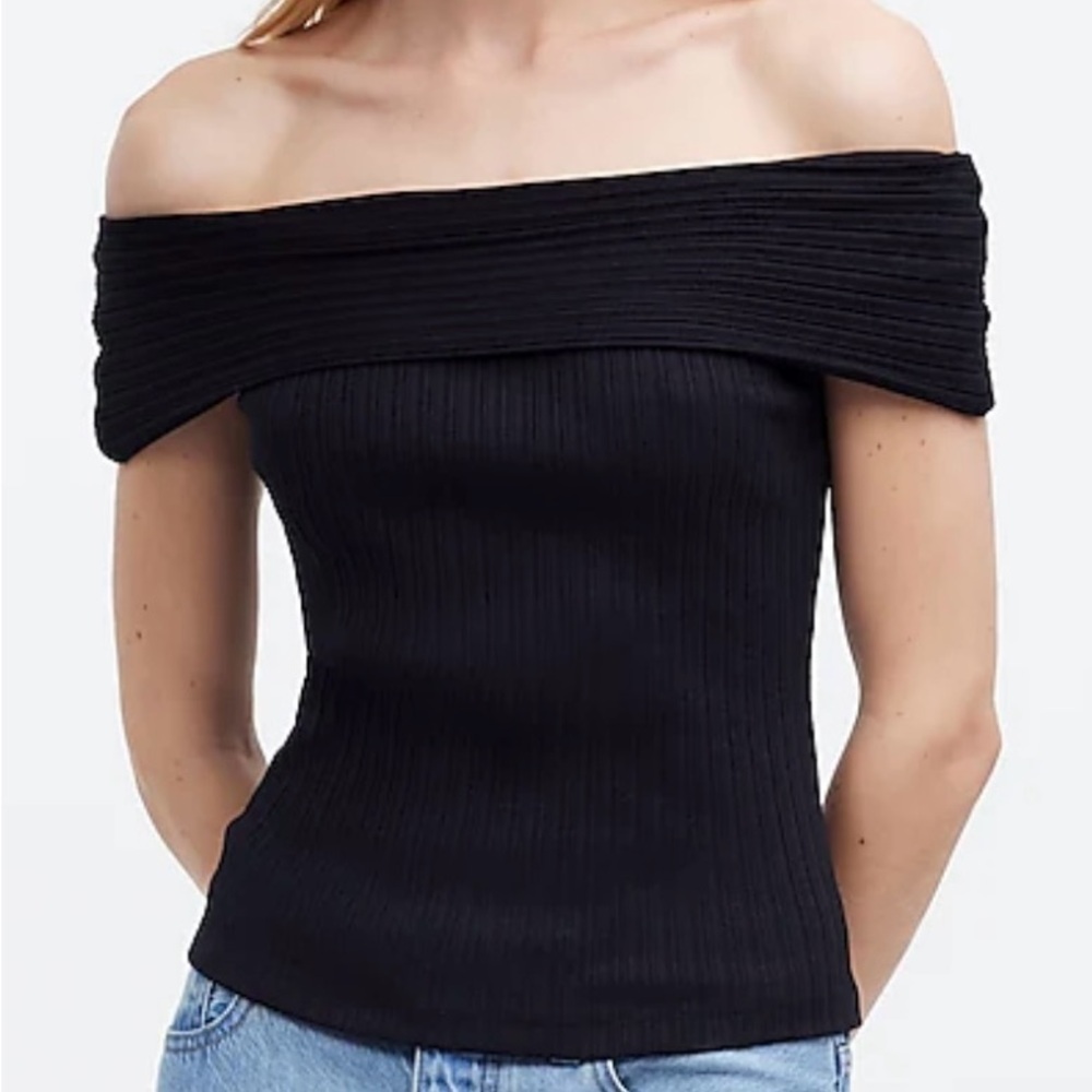 Madewell ribbed off-the-shoulder top
